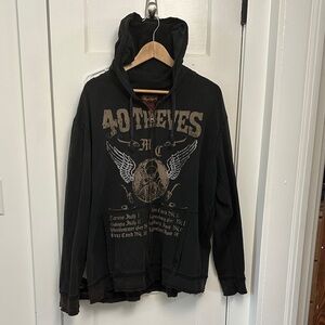 Men's Black Graphic Hoodie